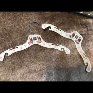 2 Bunny Painted Children's Clothing Hangers